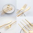 thumbnail image 3 of Amdohai 24Pcs Stainless Steel Dinnerware Set Kitchen Cutlery Set Knife Fork Spoon Flatware Tableware Minimalist Silverware, 3 of 8