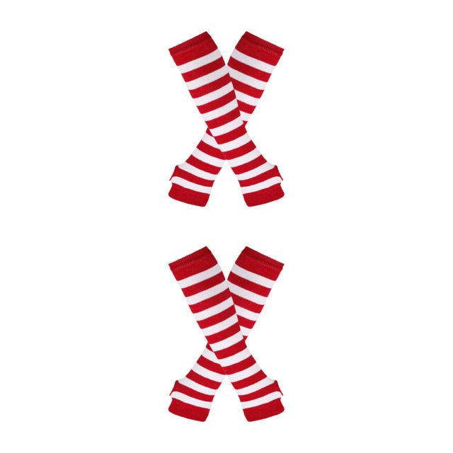 Decodeary Comfortable And Easy To Wear Thick Thighs Long Stockings Made With Polyester Easy To Match Wide Application Red and white 2Set
