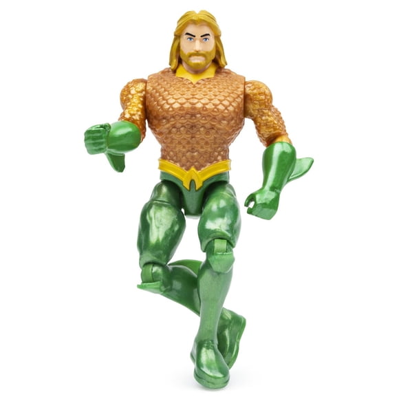 DC Comics, Figurine articulée AQUAMAN de 10 cm avec 3 accessoires mystère, Adventure 2