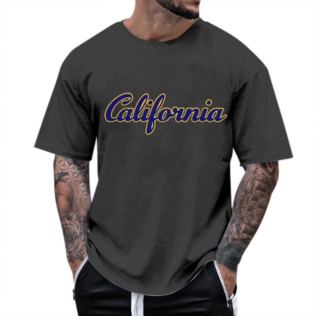 LUOGENLI T-shirts pour Homme pour Hommes T-Shirt à Imprimé Floral à Manches Courtes à Col Rond pour Tenue Décontractée T-shirts Amusants pour Hommes T-shirts Graphiques T-shirts de Pâques pour Hommes T-shirts Graphiques Vintage Vêtements d'Été Gris Foncé L