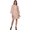 thumbnail image 2 of Moomaya Short Robe For Women Plus Size Printed Cotton Robe Lightweight Nightwear, 2 of 5