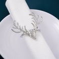 thumbnail image 3 of Christmas Napkin Clasp Restaurant Metal Elks Napkin Ring, 3 of 3
