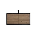 thumbnail image 2 of SERA Fleur Bathroom Vanity Black and Rough Oak, 2 of 7