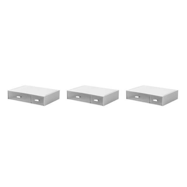 fastboy Neat And Tidy Storage Box - plify Life With Organized Storage Multilayer Stackable Desk Organizer white 2 drawer 3Set