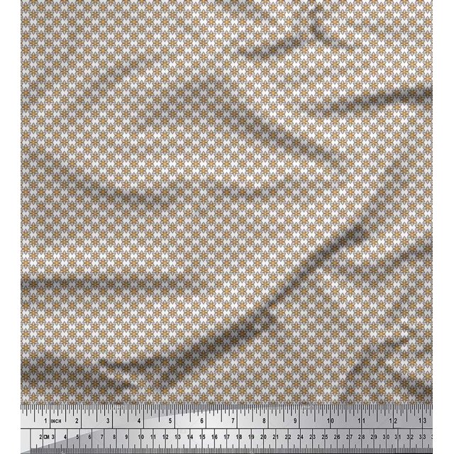 Soimoi Georgette Viscose Fabric Floral Small Print Sewing Fabric Yard 42 Inch Wide