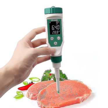Food Ph Meter, High Accuracy Food Ph Tester With Lcd Backlight And Atc, Ph Meter For Food Fruit Meat Canning Brewing Measurement