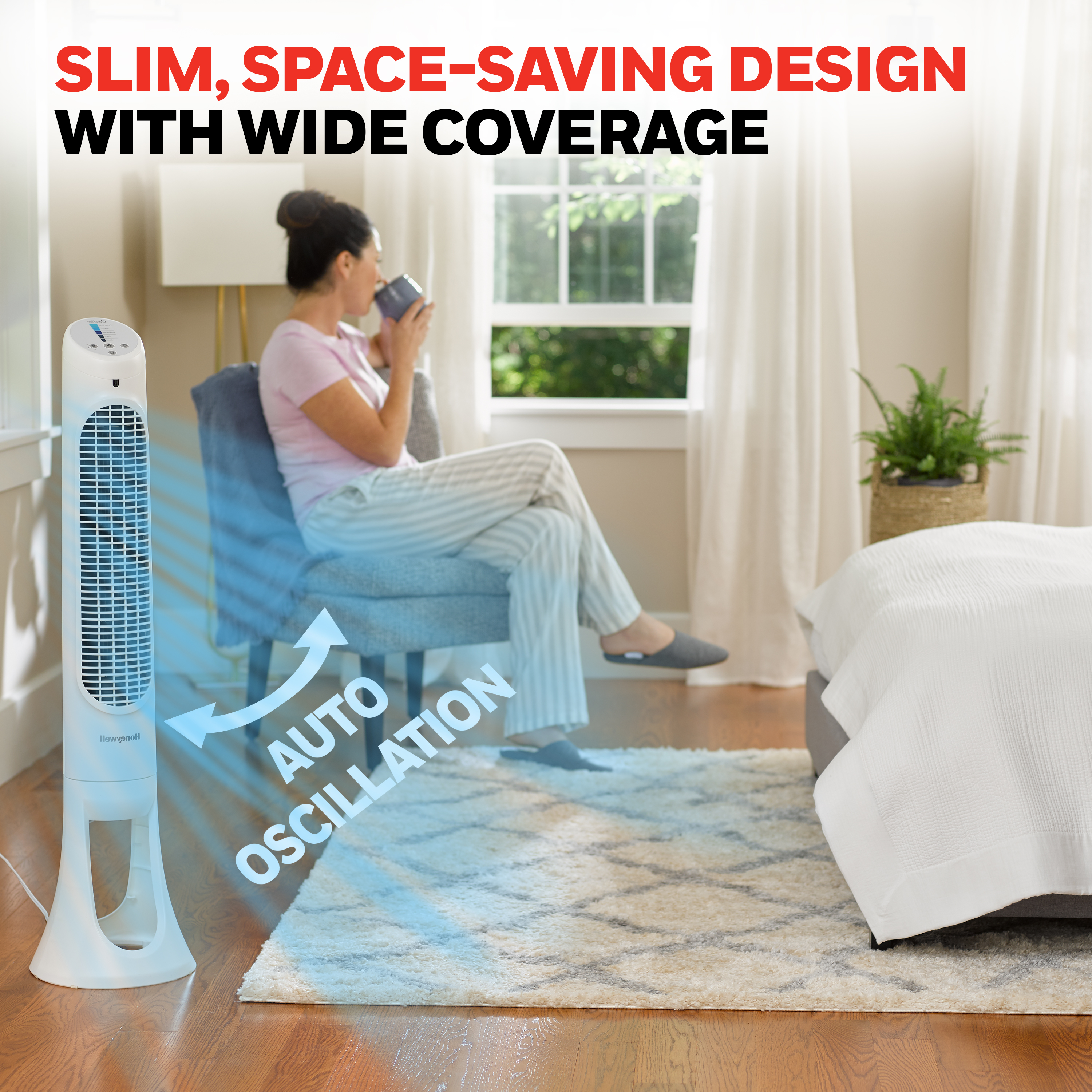 Ventilateur tour de 101 cm pièce entière QuietSetᴹᴰ 5 HYF260WC Honeywell