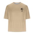thumbnail image 4 of T-shirts pour Hommes Imprimés Palmier Graphiques T-Shirts Décontractés Été Plage Hawaïenne Manches Courtes Col Rond, 4 of 4