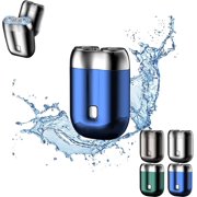 Repertoireof Shaver, Repertoireof New Upgrade Pocket Shaver USB Mini Shavers, USB C Rechargeable Waterproof Electric Razor Trimmer (Blue)