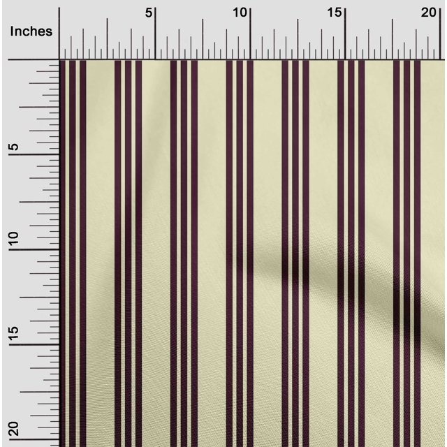 oneOone Tissu Viscose Georgette Rayures Verticales Tissu de Couture BTY 42 Pouces de Large