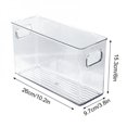 thumbnail image 1 of Stackable Plastic Food Storage Bins - Refrigerator Organizer With Handles For Pantry  Fridge  Freezer  Kitchen  Countertops  Cabinets - Clear Can Organizer, 1 of 6
