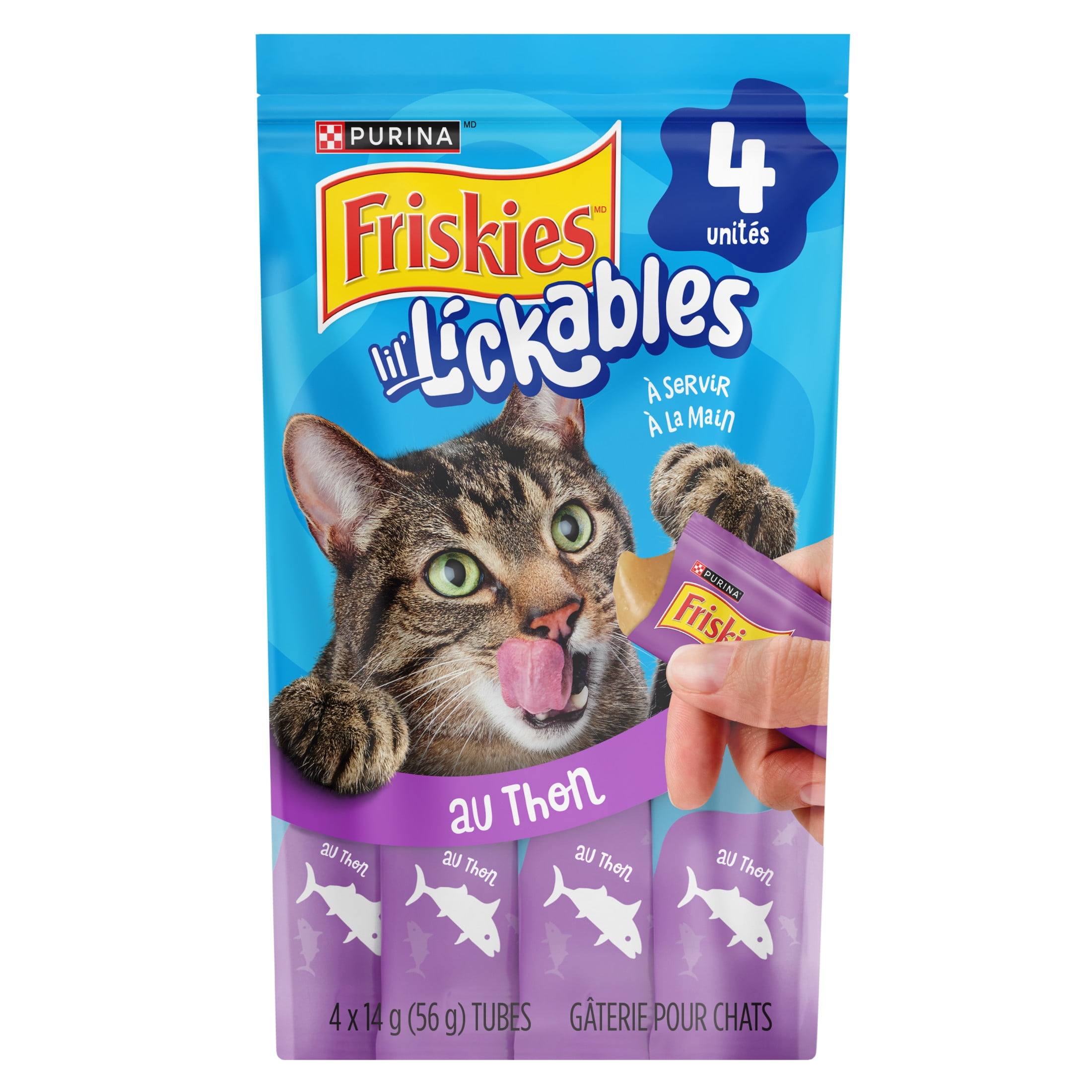 Purina Friskies Lil' Lickables Thon, Gâteries pour chats, 14 g x 4