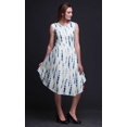 thumbnail image 3 of Bimba Robe Débardeur d'Été Décontractée Sans Manches pour Femmes, Longueur Genou, Imprimé Bleu Shibori - Medium, 3 of 6