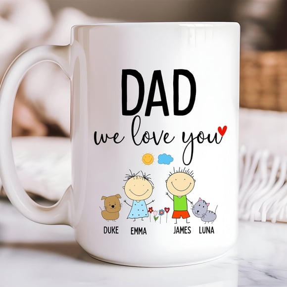 Personalized First Father’s Day Photo Mug, Custom New Dad Gift