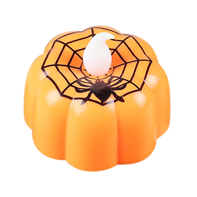 Yhmxh Home Decor Halloween Pumpkin Light Flickering LED Light Flameless Candle Special Party Home Welcome Home Decorations Spring Decor