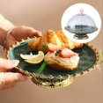 thumbnail image 3 of pitrice Support à Gâteau en Céramique Style Européen Plateau de Service pour Collations Vert, 3 of 9