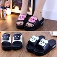 thumbnail image 2 of CAROOTU Thick Sole Slippers High Platform Shoe PVC Flip Flop Cartoon Design Anti-Slip Sandal for Indoor, 2 of 6