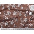 thumbnail image 3 of Soimoi Viscose Chiffon Fabric Leaves & Floral Block Decor Fabric Printed Yard 42 Inch Wide, 3 of 3