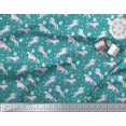 thumbnail image 3 of Soimoi Moss Georgette Fabric Dot,Star & Unicorn Animal Print Fabric by the Yard 42 Inch Wide, 3 of 3