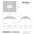 thumbnail image 3 of Sojag Skylight 10 x 12 x 10 ft Light Grey, 3 of 8
