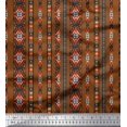 thumbnail image 1 of Soimoi Poly Georgette Fabric Ikat Southwestern Fabric Prints by Yard 52 Inch Wide, 1 of 3