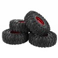 thumbnail image 4 of Pneu RC, Roue RC Largeur 1,8 Po Alliage d'Aluminium pour Crawler RC 1/10 Rouge, 4 of 8