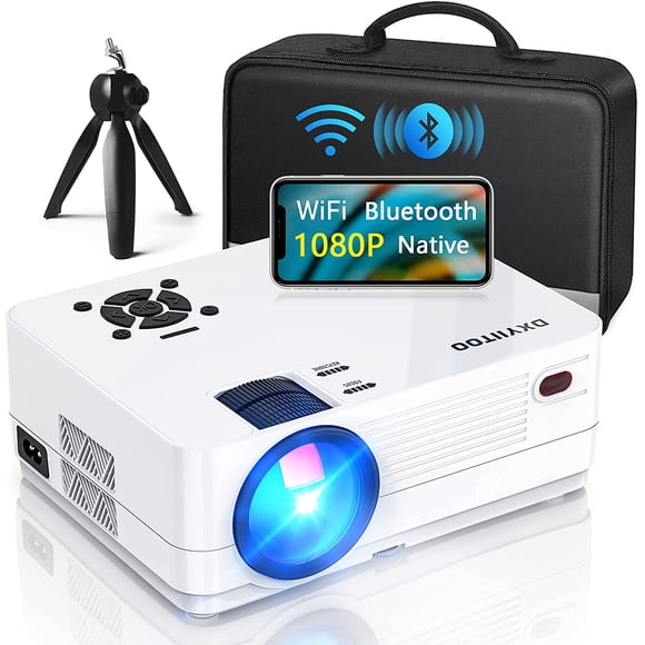 Native 1080P Projector with WiFi and Two-Way Bluetooth, Full HD Movie Projector for Outdoor Movies, 300" Display Projector 4k Home Theater, Compatible with iOS/Android/PC/XBox/PS4/TV Stick/HDMI/USB
