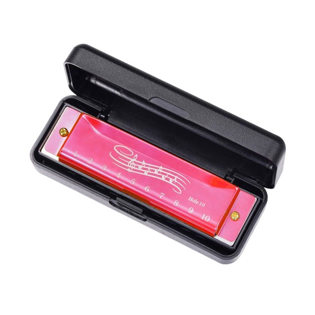 10 Hole 20 Tone Beginner Harmonica for Kids - Portable Educational Musical Instrument Toy for Music Enlightenment & Childhood Learning Includes Harmonica + Case