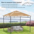 thumbnail image 3 of Outsunny 10' x 10' Square Gazebo Canopy Replacement UV Protected Top Cover Sun Shade Beige, 3 of 10