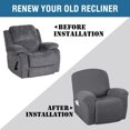 thumbnail image 3 of Super Stretch Recliner Couch Covers Chair Cover Form Fitted Non Slip Reclining Slipcovers for Standard Large Recliner, Soft Thick, 3 of 7