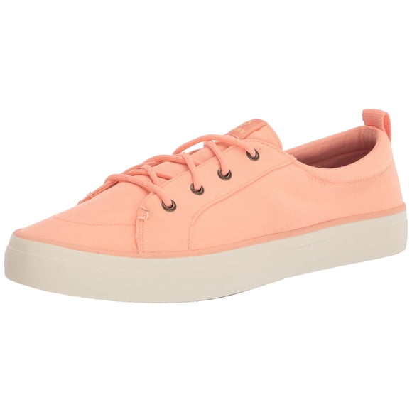 Sperry Women's Crest Vibe SEACYCLED Boat Shoe, Peach, 10