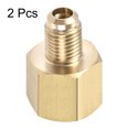 thumbnail image 3 of Unique Bargains Raccord Femelle 1/4 SAE Flare Mâle 3/8 SAE Filetage Laiton 2 Pack, 3 of 4
