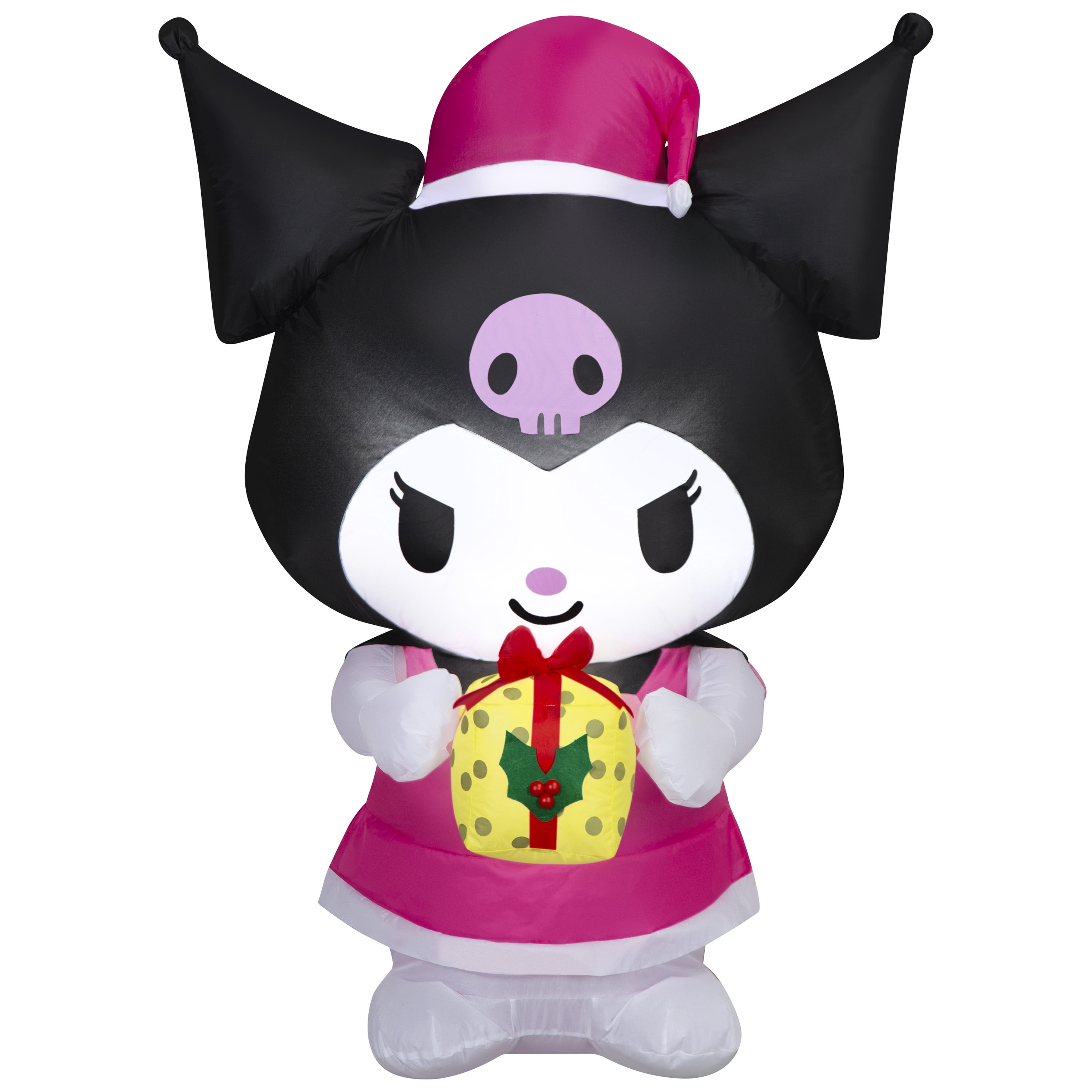 Kuromi gonflable de Noël pour jardin Airblown avec cadeau jaune MD Sanrio (WM)