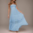 thumbnail image 4 of Cathalem Robe Longue Moulante d'Été pour Femme, Plage, Fête, Fluide, Longue, Bleu G, 4 of 5