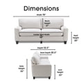 thumbnail image 2 of Serta Palisades 78" Sofa Cream White, 2 of 11