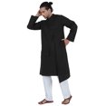 thumbnail image 3 of Atasi Indian Designer Kurta For Mens Party Wear Solid Color Ethnic Long Shirt, 3 of 7