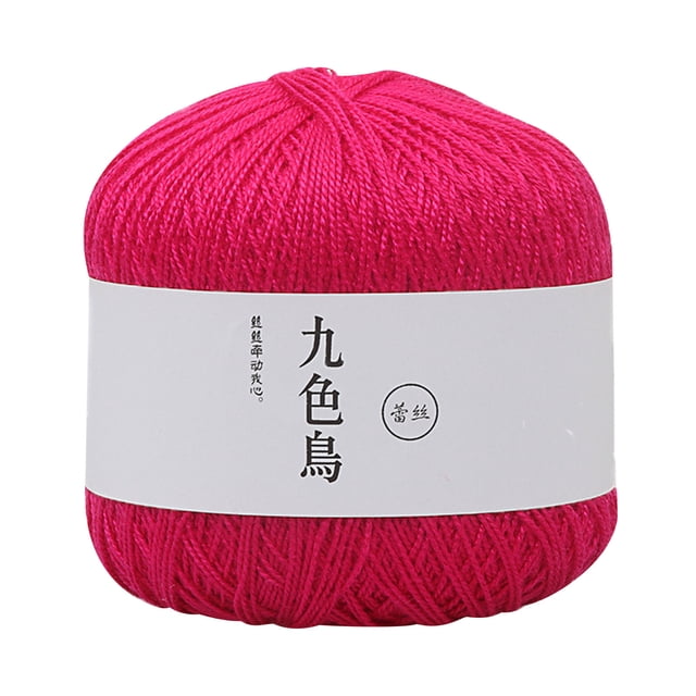 Rbaofujie Lace Thread DIY Woven Cotton Mercerized Baby Fine Cotton Thread Crochet Yarn