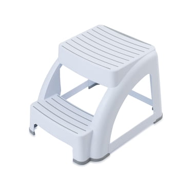 Mistral® Plastic Ultra-safe 2-step stool white