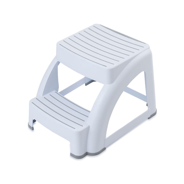 Mistral® Plastic Ultra-safe 2-step stool white