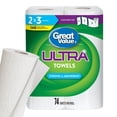 thumbnail image 1 of Great Value Ultra Paper Towel, 2 Rolls, 74 Sheets per Roll, 1 of 8