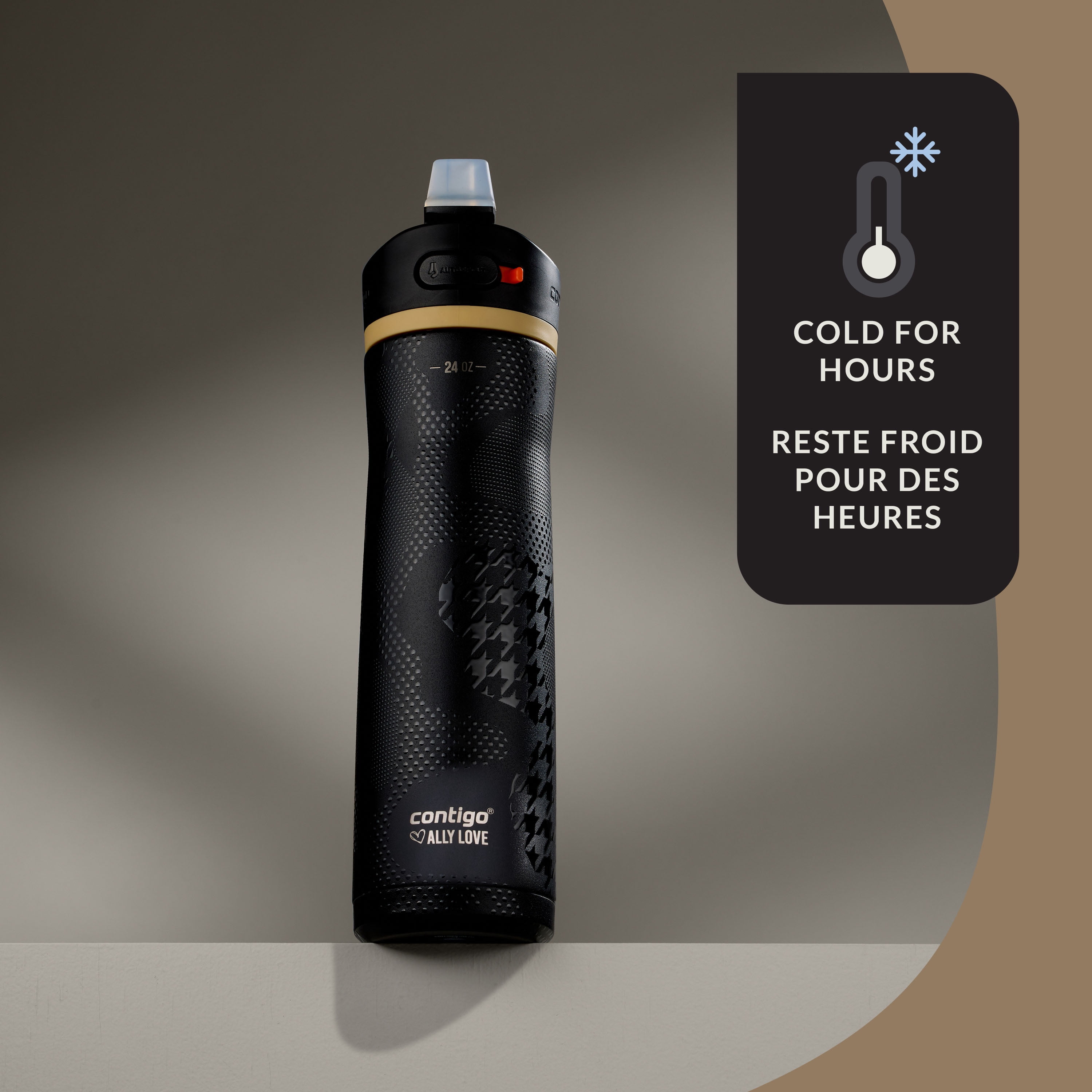 Contigo x Ally Love Ashland Chill 2.0 Stainless Steel Water Bottle with AUTOSPOUT Lid, 24 oz (709 ml)