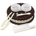 thumbnail image 4 of Cookie Shaped Contact Lens Case Travel Contact Lens Box with Mirror (Brown), 4 of 5