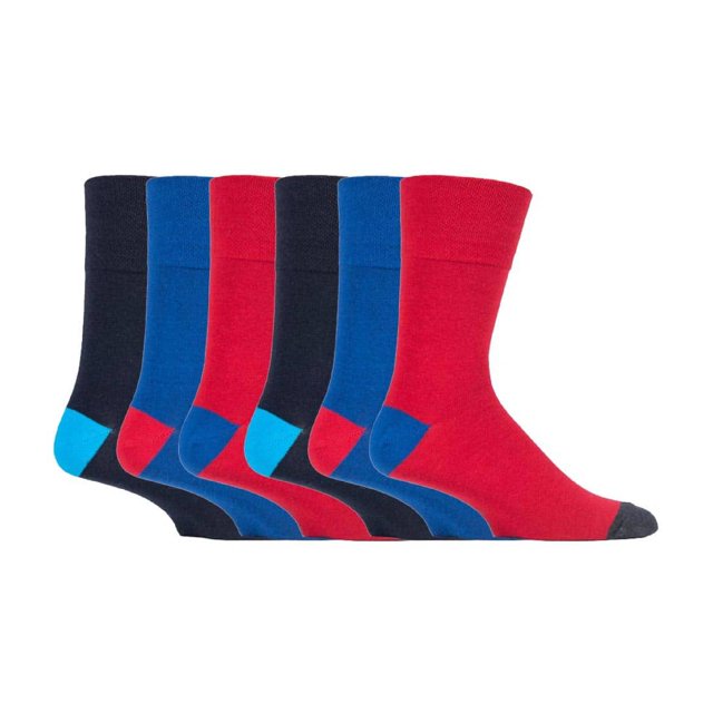Gentle Grip - 6 Pairs Mens Gentle Grip Non Elastic Socks