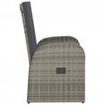 thumbnail image 3 of vidaXL Chaises de Jardin Inclinables 2 Pcs avec Coussins en Rotin Gris, 3 of 4