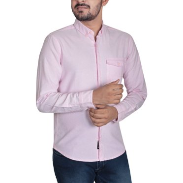 Chemise Décontractée à Manches Longues pour Homme ROSE Pâle