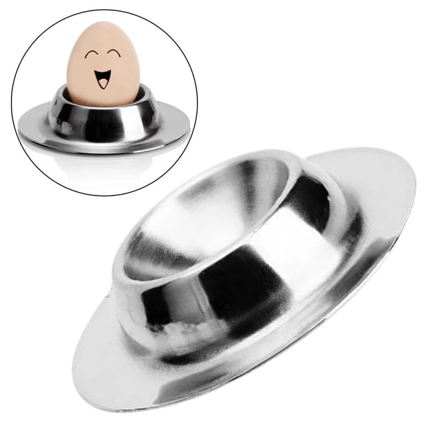 Greenne Plateau à Oeufs en Acier Inoxydable pour Coquetiers, Support pour Oeufs Mollets, Outils pour Oeufs