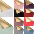 thumbnail image 1 of Labymos 20pcs Waterproof Flowers Wrapping Paper Two-Tone Gold Duplex Origami Paper Packaging Paper Gift Wrapping, 1 of 8