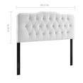 thumbnail image 2 of Modway Annabel Diamond Tufted Performance Velvet King Headboard in White, 2 of 2