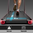 thumbnail image 4 of SuperFit 2.25HP 2 in 1 Folding Treadmill Remote Control W/ APP Control Speaker Red, 4 of 10