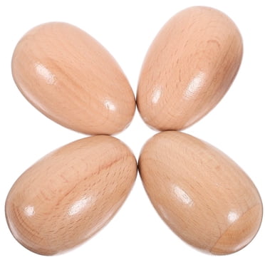 LEEYNEER Rhewides 4 Pcs Maracas en Bois Maracas pour Enfants Secoueurs Bruiteurs Jouets Instruments de Musique Jouets